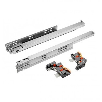 Направляющие 400мм 40кг скрытого монтажа с доводчиком, зам 3D DTC (TS10400H) 0016249