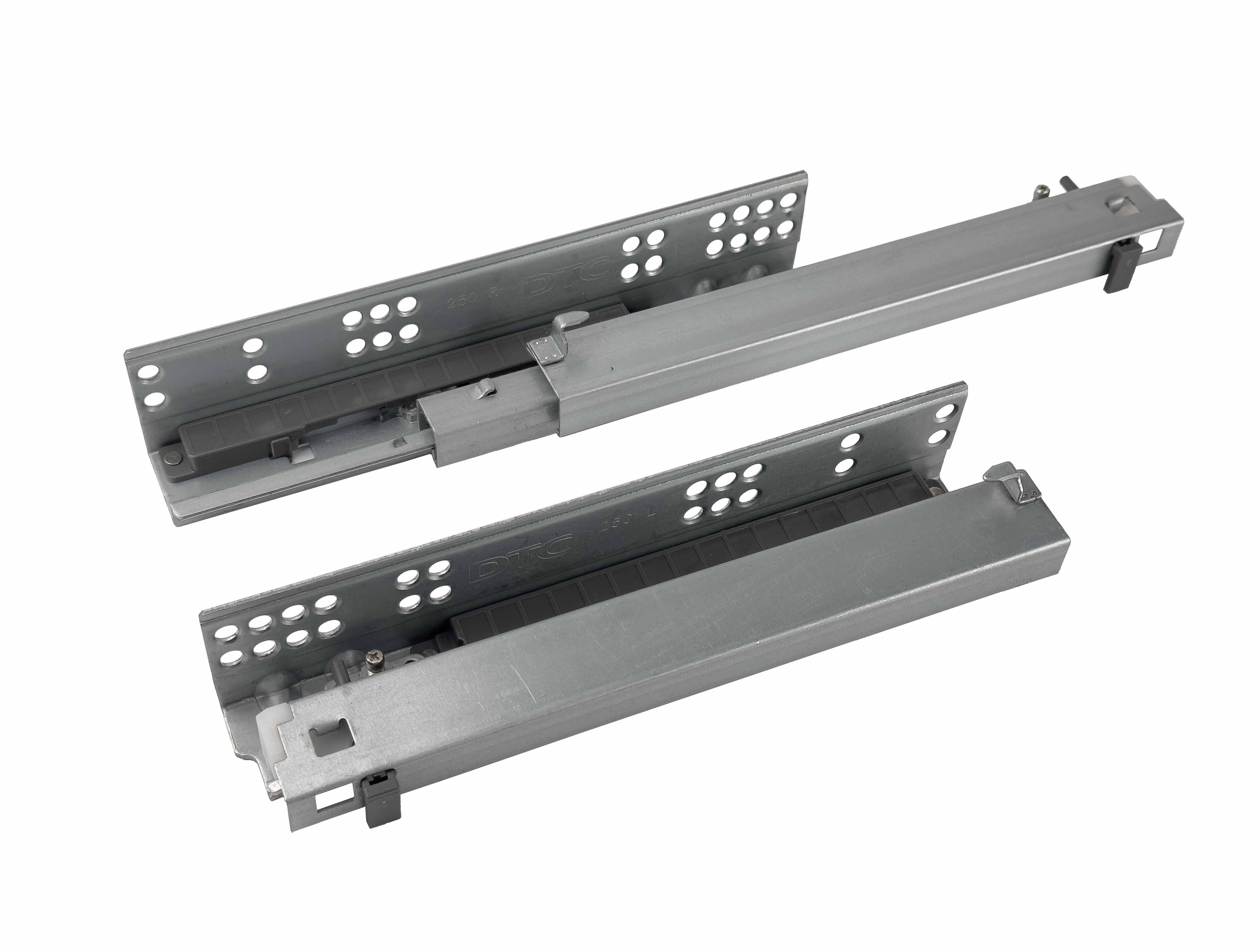 Направляющие 250мм 25 кг_скрытого монтажа фикс Push DTC_17609