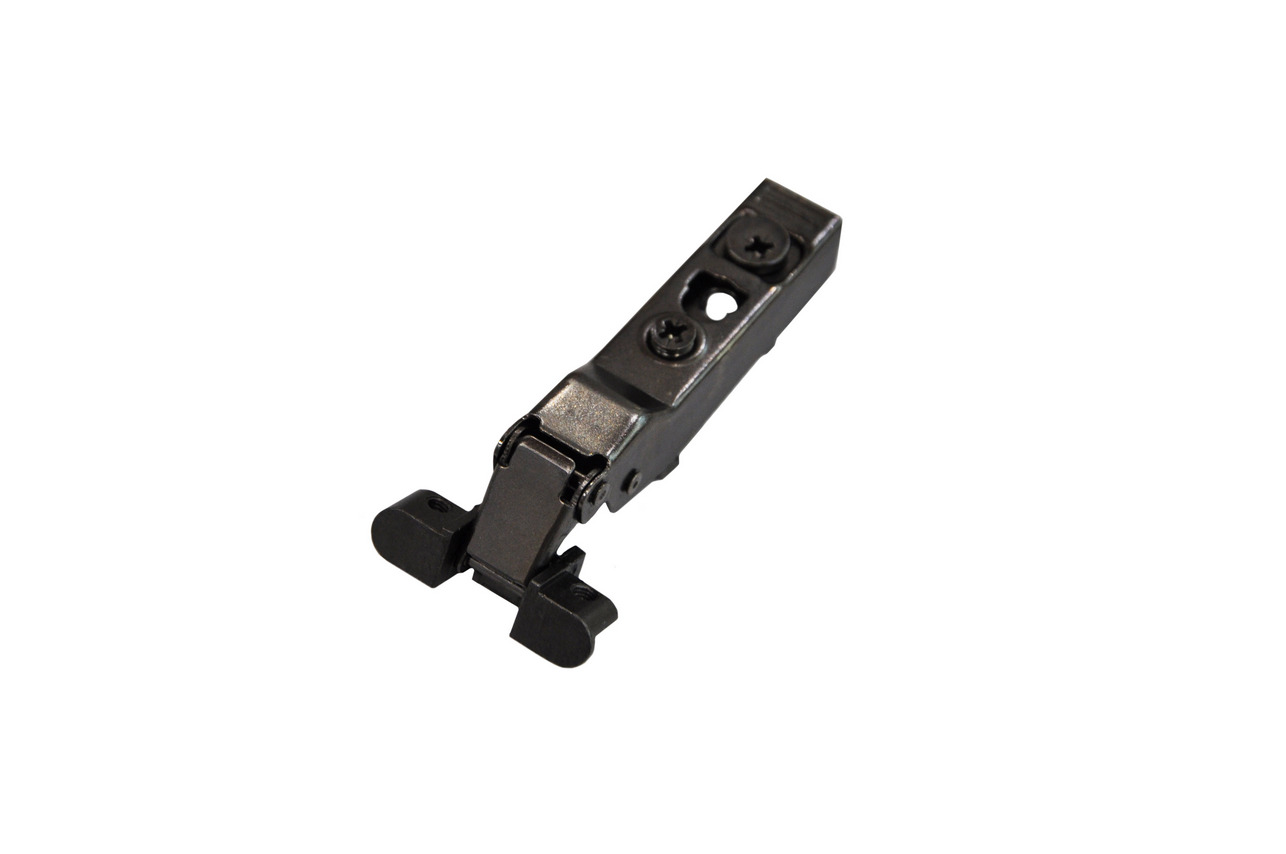 петля 110 гр  DTC  Сlick-Оn для AL-рамки н_накл. б_под Push б_пруж черная ( A80BS78) 20428 _ лицевая 