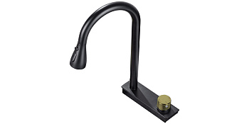 Смеситель графит к мойке 7246B